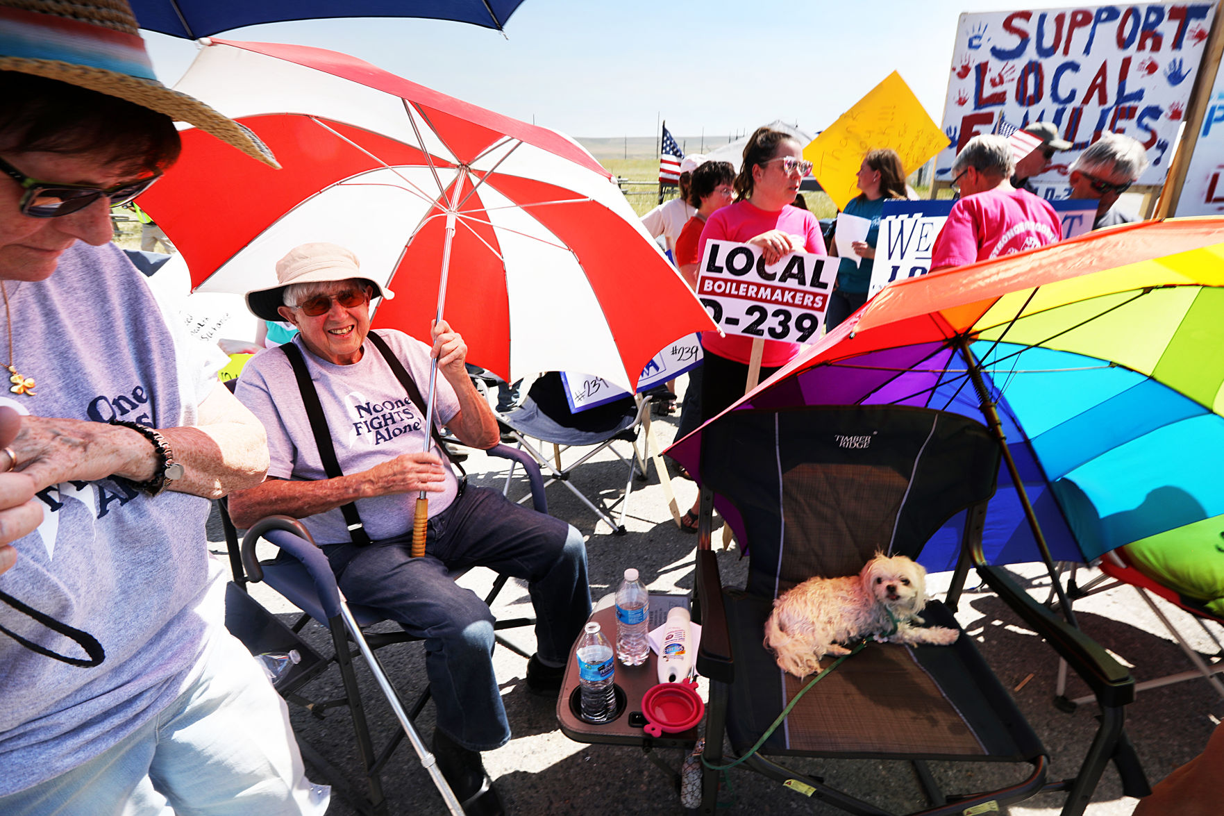 Three Forks workers and supporters gather on the picket line